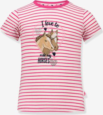 Salt And Pepper M&auml;dchen Ringelshirt mit Pferden SALT AND PEPPER rosa