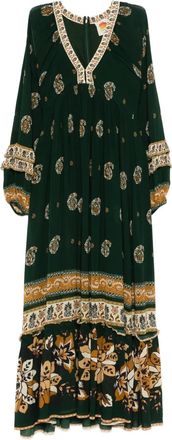 Farm Rio Abito lungo Arza a fiori - Verde