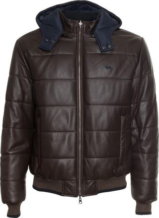 Harmont & Blaine Gequilted Leren Jasje Bruin