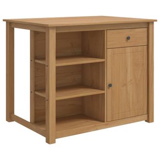 vidaXL Carro De Cocina Panama 2 Pcs Cera De Miel 112 X 77 X 90 Cm Vidaxl