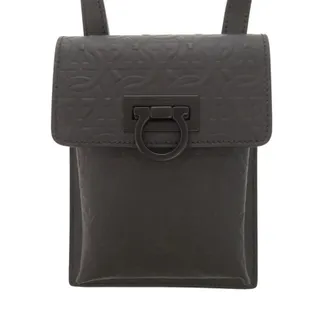 Ferragamo Pre-owned Ferragamo Gancini Embossed Leather Phone Pouch Crossbody Ladies 595P9BV9O74RPJ2X
