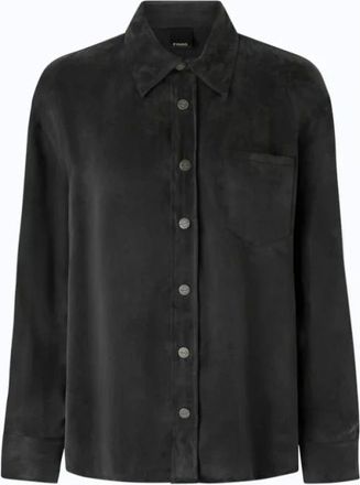 Pinko Pinko, Overhemden, Dames, Zwart, M, Cupro Twill Shirt