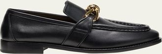 Bottega Veneta Mens Astaire Metallic Knot Napa Loafers