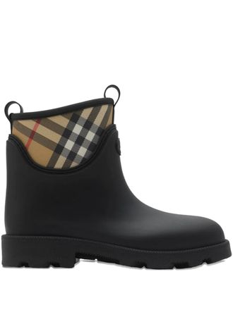 Burberry Vintage Check-detailed rain boots - Black