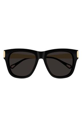 Chlo&eacute; 53mm Cat Eye Sunglasses in Black at Nordstrom