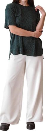Bloomingdale's Eternity Lurex Tee In Green
