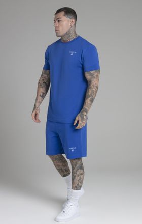 Siksilk Conjunto de camiseta y shorts azules para hombre SikSilk M