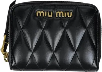 Miu Miu Pre-owned Wallets, female, Black, Size: ONE SIZE Pre-owned Card Case