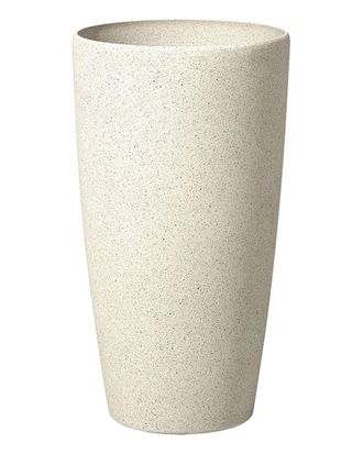Beliani Maceta de exterior de piedra beige h58