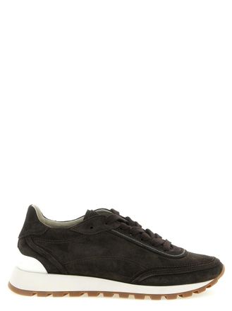 Brunello Cucinelli Brown Monile Suede Sneakers