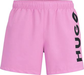 HUGO BOSS Hugo Mens Abas Vertical Logo Swim Trunks, Pink