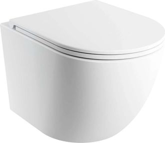 Omnires Omnires Ottawa Comfort - Inodoro Suspendido Con Asiento Softclose, Rimless, Blanco Mate Ottawaspmwbm