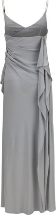 Versace Womens Viscose Jersey Dress Silver Grey