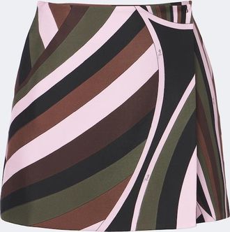 Pucci Falda envolvente Iride de sarga de seda