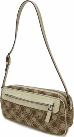 Ferragamo Pre-owned Fabric shoulder-bags - Dames - Vintage Schoudertas - Bruin - ONE Size - Vintage