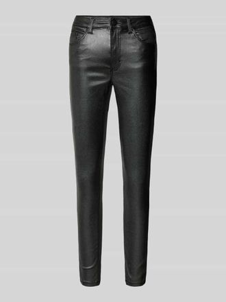 Vila Skinny Fit Jeans mit Glitter-Effekt Modell SARAH in Black, Größe XL