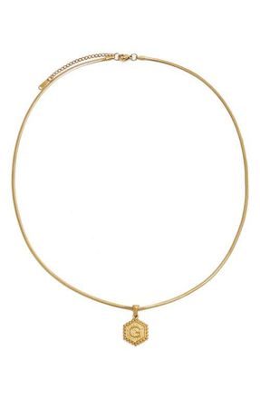 Petit Moments Initial Pendant Necklace in Gold-G at Nordstrom
