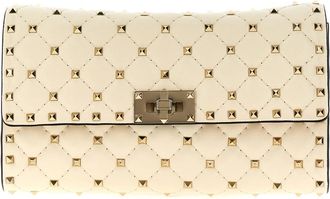 Valentino Garavani Rockstud Spike Quilted Nappa Schoudertas - Dames - Schoudertassen - Wit - ONE Size - Leer - Tassen