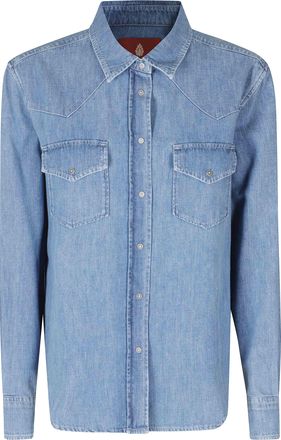 Dondup Denim Jewel Snap Western Shirt