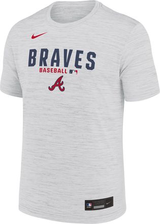 Nike Atlanta Braves Authentic Collection Nike Mens Dri-FIT MLB T-Shirt in White | 02ER10AAW-RMG