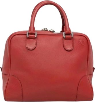 Loewe Pre-owned Handbags, female, Red, Size: ONE SIZE Pre-owned Leather Handbag