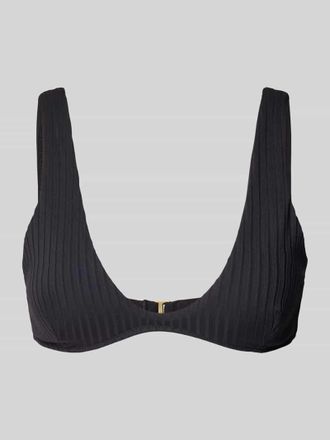 Rip Curl Bustier-Bikini-Oberteil mit Strukturmuster in Black, Gr&ouml;&szlig;e XL
