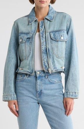 Blank NYC Crop Denim Jacket with Adjustable Waist in Two For One at Nordstrom Rack, Size Medium