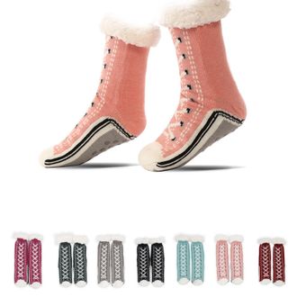 Generic Slipper Socks Ultra-Thick Cute Slipper Home Socks Non-Slip Indoor Winter Warm Home Socks for Women Men, Cozy Soft Thermal House Socks with Grippers 23