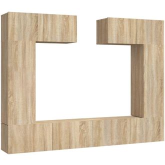 vidaXL Vidaxl - Set De Muebles Para Tv 6 Pzas Madera Contrachapada Roble Sonoma