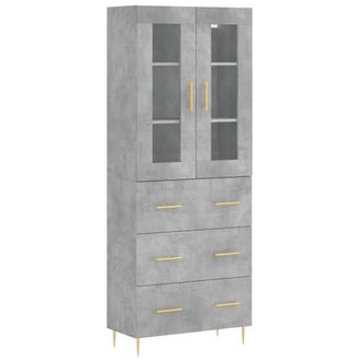 Berkfield Home Highboard Concrete Grey 69.5x34x180 cm Engineered Wood