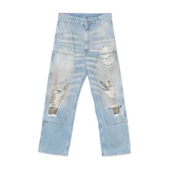 Maison Margiela Heren, Jeans, Blauw, Maat: W32 Katoen