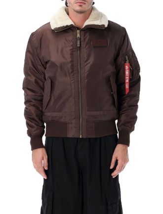 Alpha Industries B-15 III Teddy-Lined Nylon Bomber Jacket