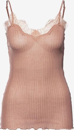 Zimmerli Trägertop aus Ripp-Jersey mit Spitze Richelieu