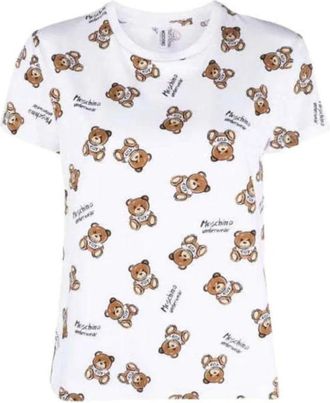 Moschino Teddybeer Design T-shirt met korte mouwen - Heren - T-shirts - Wit - XL - Katoen - Tops