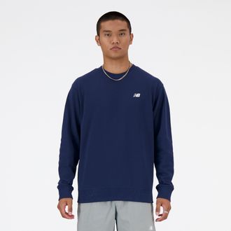 New Balance Sweatshirt NEW BALANCE SPORT ESSENTIALS FRENCH TERRY CREW, Herren, Gr. XXL, blau (nb navy (428)), Obermaterial: 60% Baumwolle, 40% Polyester, Sweatshi