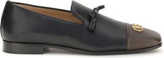 Valentino Garavani Black Goatskin Slip-On Mens Loafers