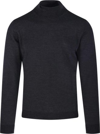 Roberto Collina Turtlenecks, male, Black, M, Anthracite Knit Jumper