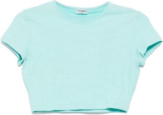 Chanel 1990s cc mark short sleeves shirt - Blue