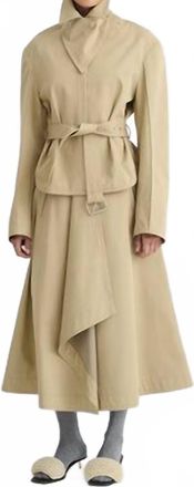 Nanushka Womens Henka Trench Jacket In Beige Brown