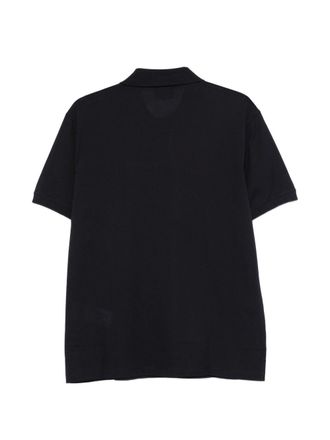 Emporio Armani Logo Cotton Polo Shirt - Black