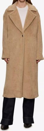 Sanctuary Live In Fur Coat In Camel