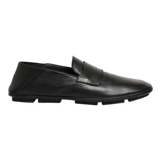 Dolce & Gabbana Loafers, male, Black, Size: 9 US Deerskin Driver Shoes