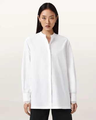 AllSaints Ethel Lace Trim Shirt