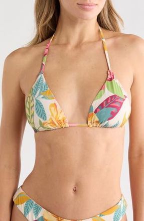 Roxy Hot Tropics Reversible Triangle Bikini Top in Tropic Multi at Nordstrom Rack, Size Medium