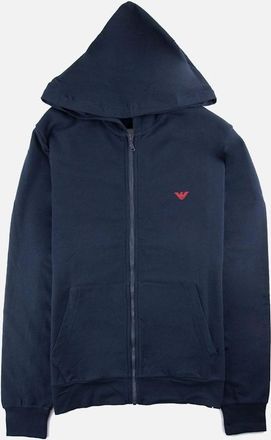Emporio Armani Mens Ea7 Loungewear Zip Up Hooded Sweater Marine - Navy - Size: 42