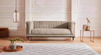 HOME AFFAIRE 2-Sitzer »Chamby« mit Holzrahmen unten und Steppung im Lehnenbereich