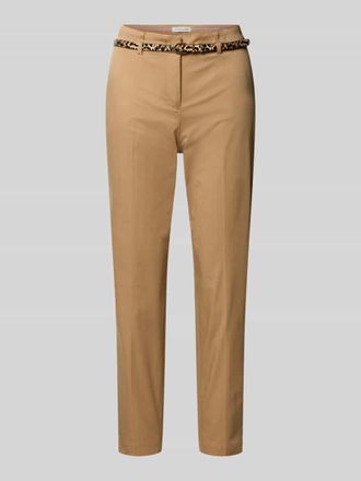 Christian Berg Slim Fit Hose in verk&uuml;rzter Passform mit G&uuml;rtel in Camel, Gr&ouml;&szlig;e 34
