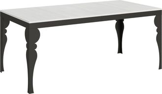 Itamoby Consolle Allungabile - Paxon - Colore: Bianco Frassino - Bordo: Antracite - Dimensioni: 90x120/224