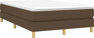 vidaXL Estructura De Cama Sin Colch&oacute;n Tela Marr&oacute;n Oscuro 120x200 Cm Vidaxl