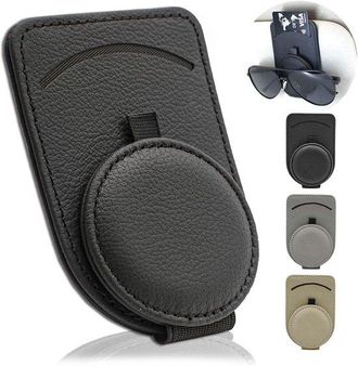 OEM Porta Occhiali Da Sole Per Aletta Parasole Auto, Porta Occhiali Da Sole Magnetico Per Accessori Auto, Porta Occhiali Da Sole In Pelle, Clip Per Occhia